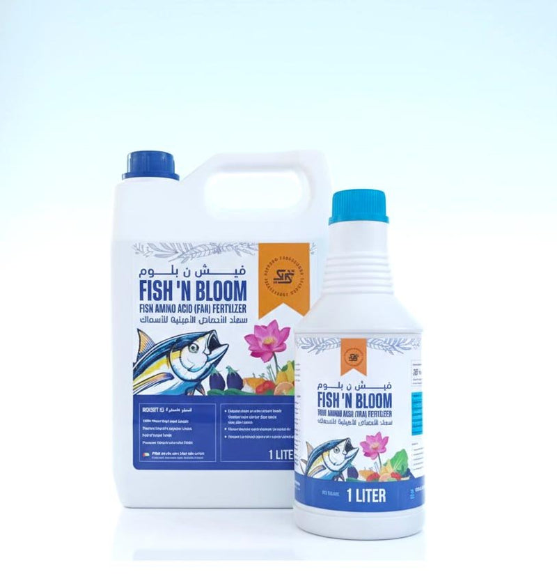 FISH N' BLOOM Fish Amino Acid (FAA) Fertilizer - Organic, Natural Soil Health Booster | 5 Liters - Greensouq - 
