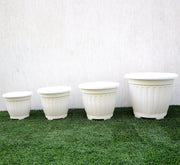 Flower Pot | Outdoor Round Plastic Planter - Greensouq - 