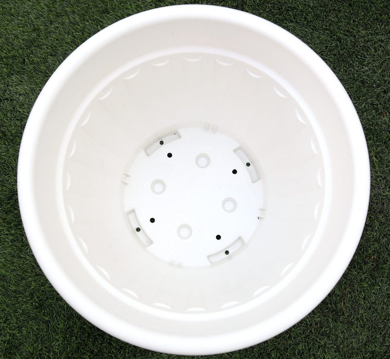 Flower Pot | Outdoor Round Plastic Planter - Greensouq - 