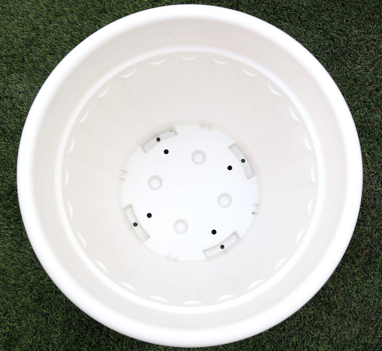 Flower Pot | Outdoor Round Plastic Planter - Greensouq - 