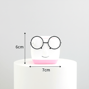 Geometric Textured Ceramic Planter (Height 6cm x width 7cm) - Greensouq - 