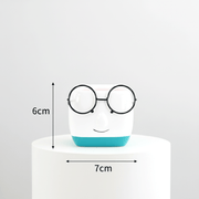 Geometric Textured Ceramic Planter (Height 6cm x width 7cm) - Greensouq - 