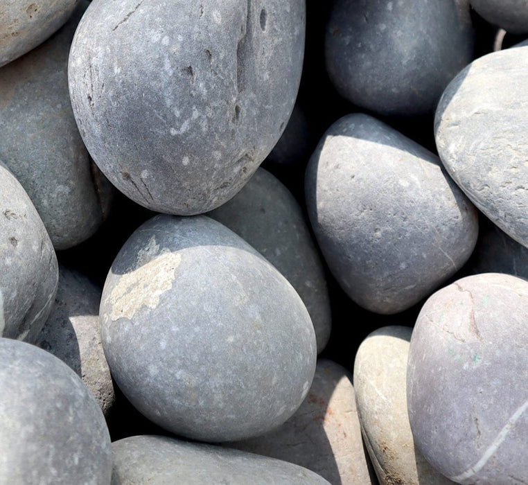 Gray River Pebbles "Natural Garden Material" - Greensouq - 