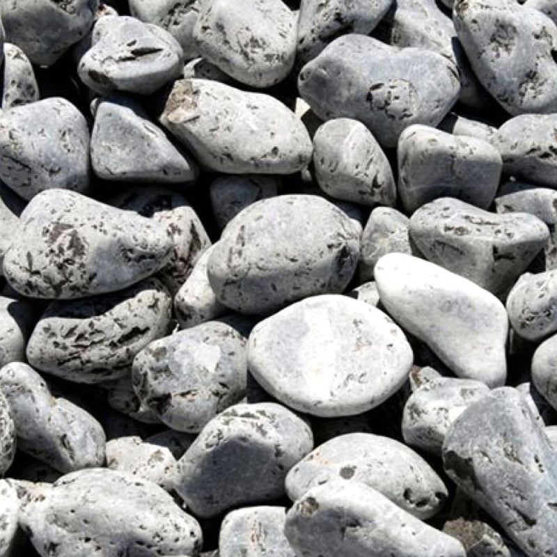 Gray River Pebbles "Natural Garden Material" - Greensouq - 