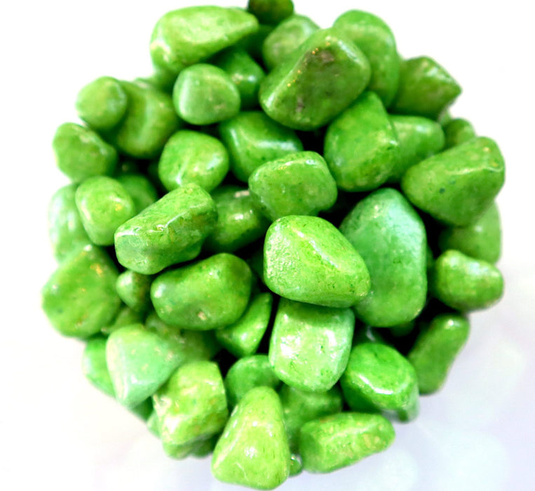 Green Decorative Painted Pebbles Greensouq