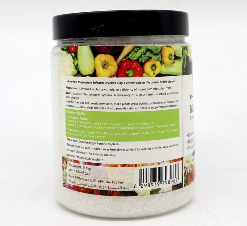 Grow Fast Magnesium Sulphate Powder | Epsom Salt 1Kg - Greensouq - 