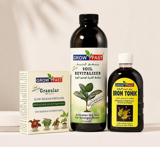 Grow Fast "Soil Revitalizer, Iron Tonic, Granular NPK" | UAE Garden Essential! - Greensouq - 