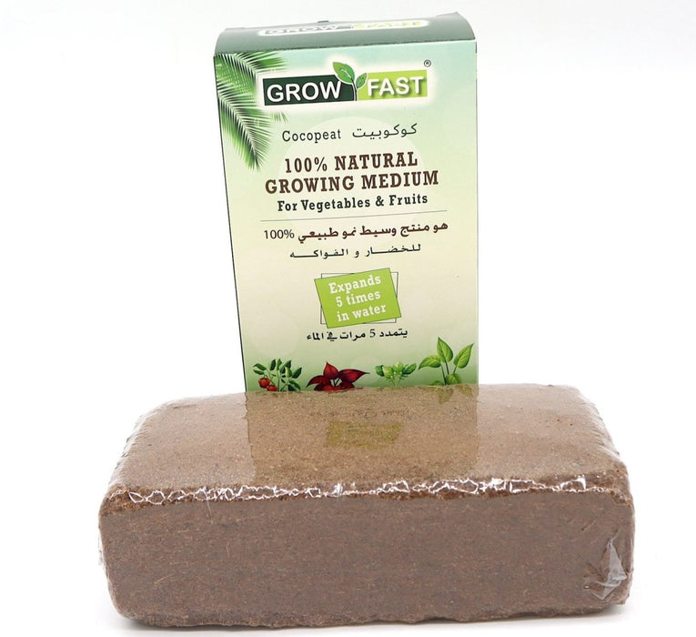 Growfast Cocopeat "100% Natural Growing Medium" 600gm - Greensouq - 