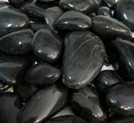 High Polished Black Pebbles 3 - 5cm - Greensouq - 