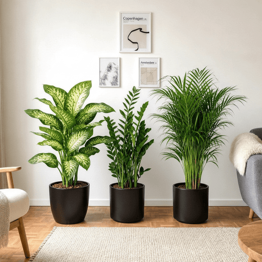 Home Decorator Plant Bundle 80-100cm in Ceramic Pot (Medium) | UAE Lush Greens! - Greensouq - indoor