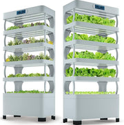 Hydroponics Pro Shelf with Automated Controls & Full Spectrum LED Grow Lights – Indoor Smart Growing System for Herbs | Vegetables & Flowers - Greensouq - 