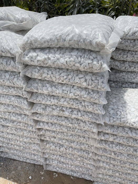 white marble gravel