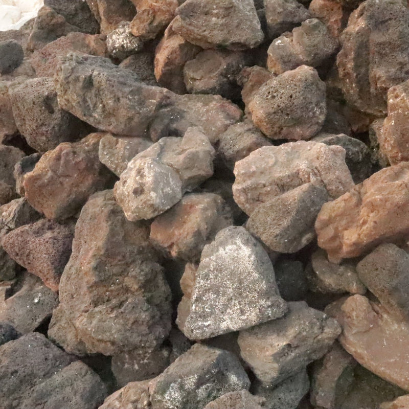 Large Black Lava Stones Red shade - Volcanic Black Stones - Natural Decorative Stone - Min Size 40x40x40cm - Greensouq - 