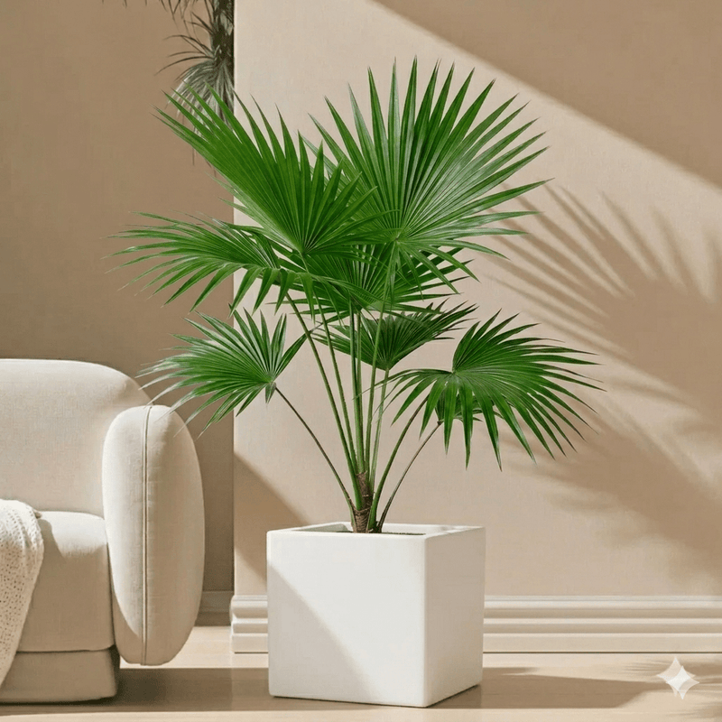 Livistona Palm (Chinese Fan Palm) |in Grp Square Pot 40x40 | UAE's Lush Greens! - Greensouq - 