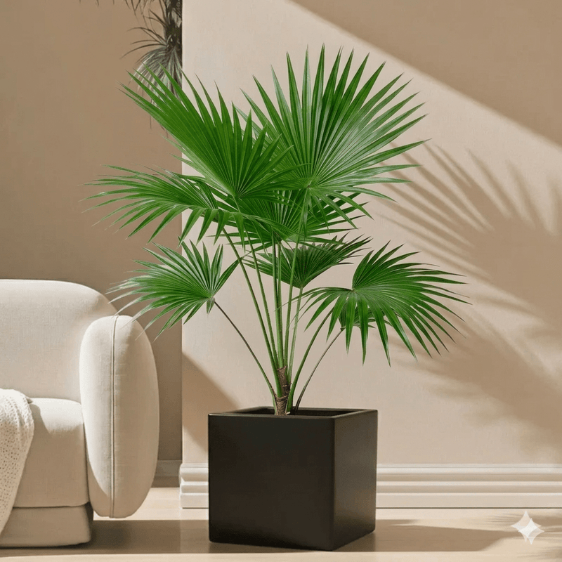Livistona Palm (Chinese Fan Palm) |in Grp Square Pot 40x40 | UAE's Lush Greens! - Greensouq - 