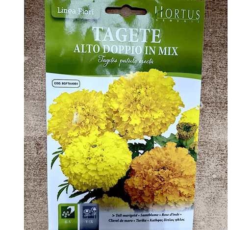 Marigold Flower seeds "Tagete Alto Doppio" by Hortus - Greensouq - 