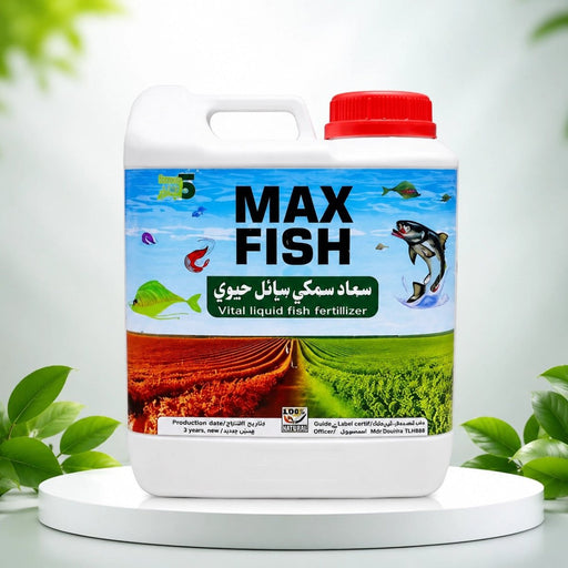 Max Fish Vital Liquid Organic Fish Fertilizer (5L) All-Purpose Nutrient Rich Soil Conditioner & Plant Booster - Greensouq -