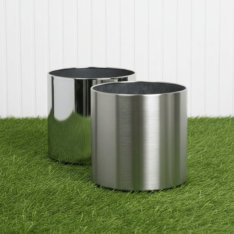 Modern Classic Cylinder Pot – Dual Finish Options - Greensouq - 