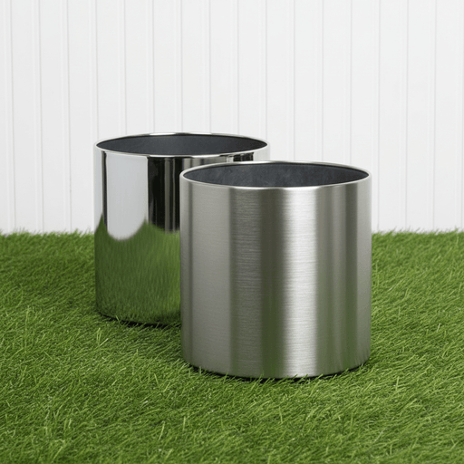 Modern Classic Cylinder Pot – Dual Finish Options - Greensouq - 