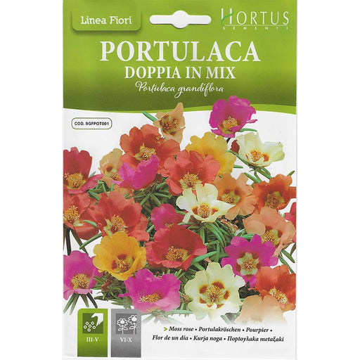 Moss Rose Mix "Portulaca Doppia In Mix" Premium Quality Seeds by Hortus - Greensouq - 