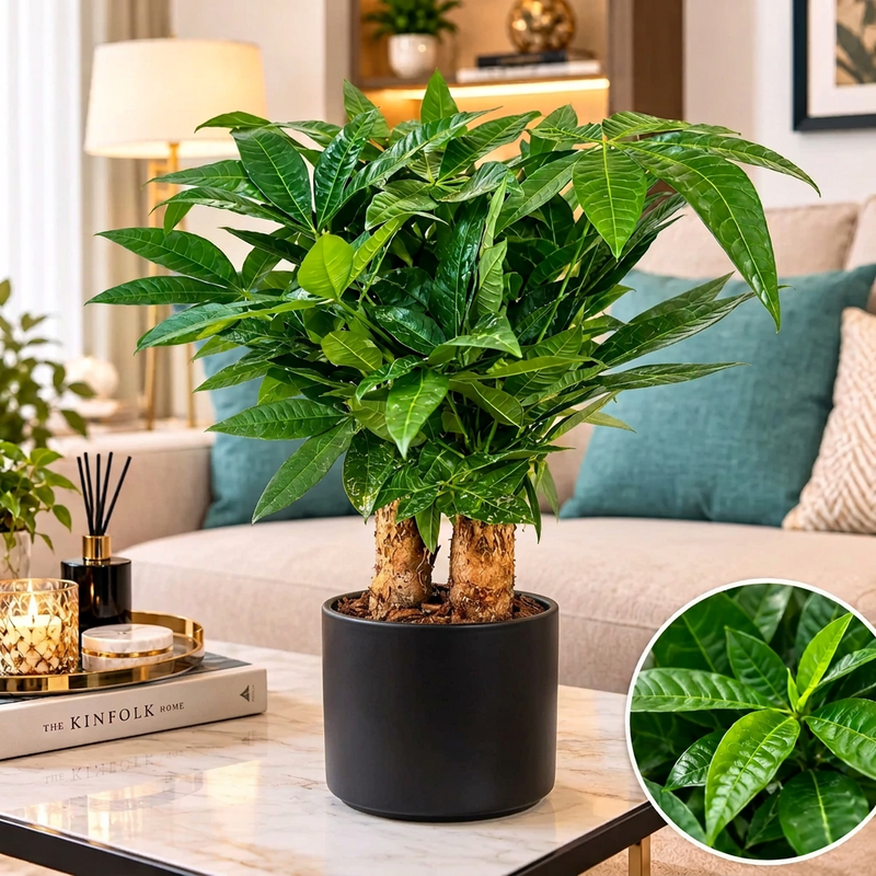 Pachira Multi Trunk 40-50cm | UAE's Lush Greens! - Greensouq - indoor