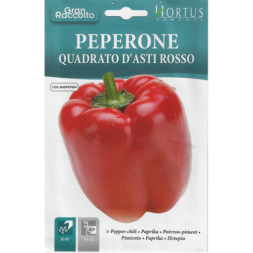 Pepper Chilli "Peperone Quadrato D’ Asti Rosso" Seeds by Hortus - Greensouq - 