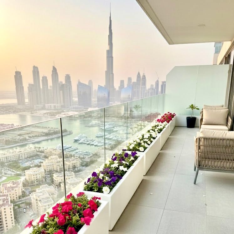 Petunia Flowers In Grp Pot 90x30x30 - Greensouq - 