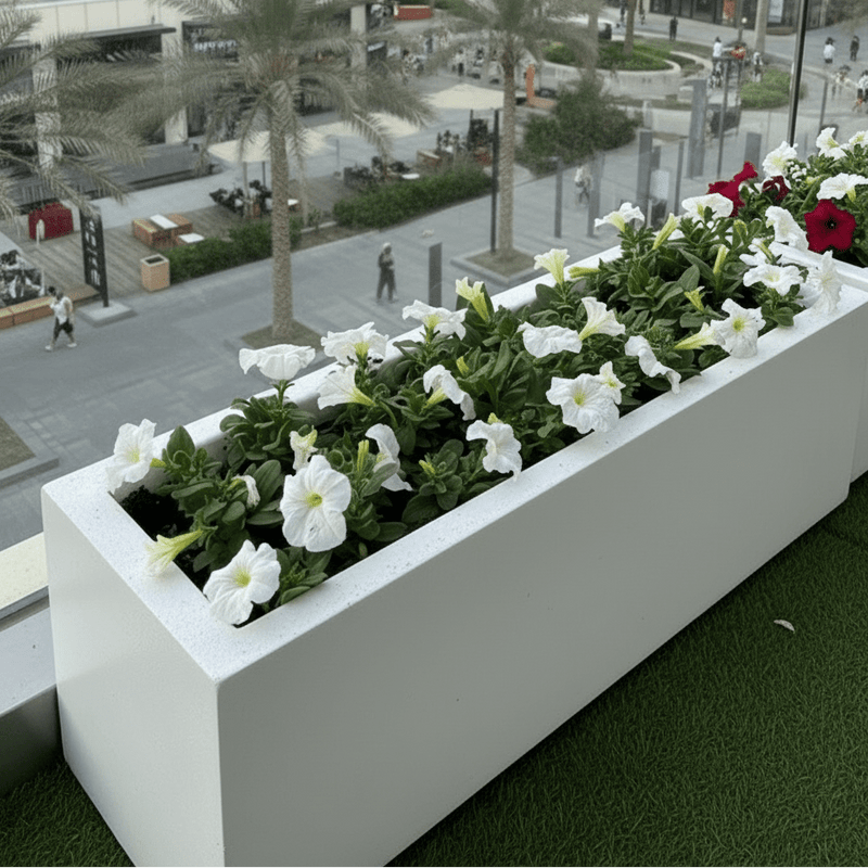 Petunia Flowers In Grp Pot 90x30x30 - Greensouq - 