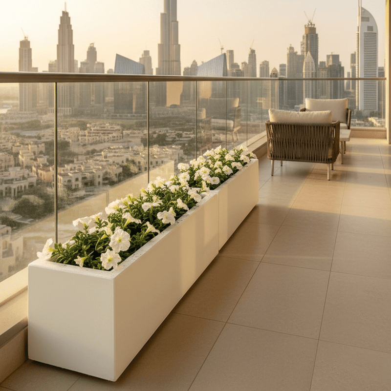 Petunia Flowers In Grp Pot 90x30x30 - Greensouq - 