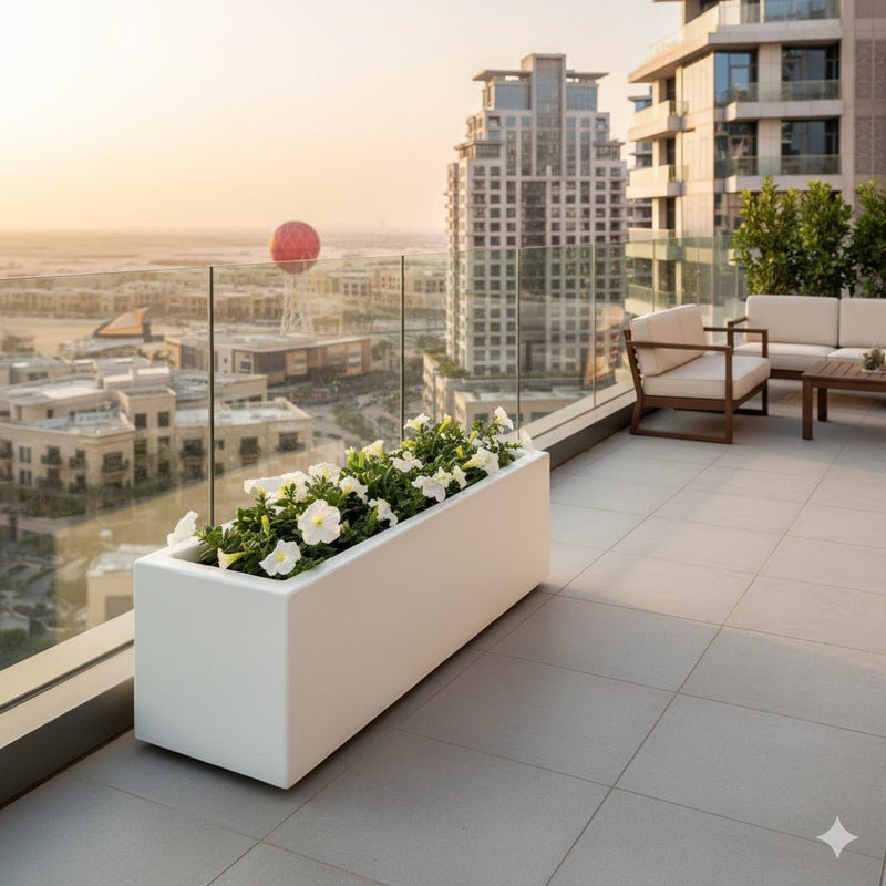 Petunia Flowers In Grp Pot 90x30x30 - Greensouq - 