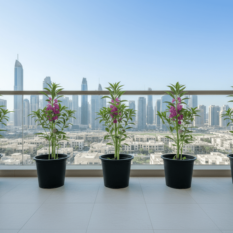 Pink Garden Balsam - Impatiens Balsamina (20 - 30cm) – Easy - to - Grow Annual Flower in Durable - Greensouq - 