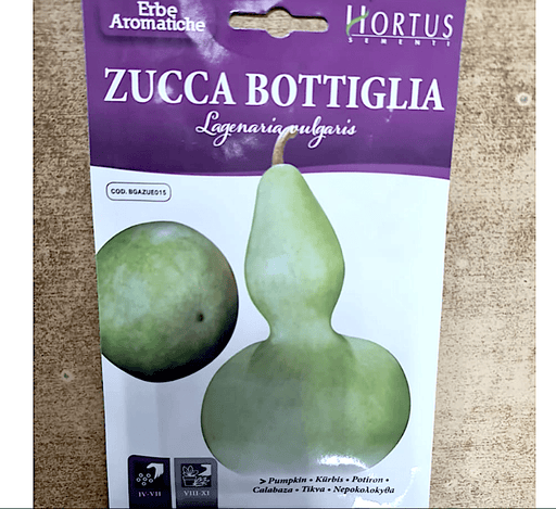 Pumpkin Vegetable Seeds "Zucca Bottiglia" by Hortus - Greensouq - 