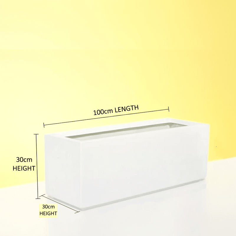 Rectangular GRP Pot "100x30x30cm" - Greensouq - 