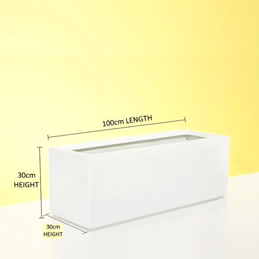 Rectangular GRP Pot "100x30x30cm" - Greensouq - 