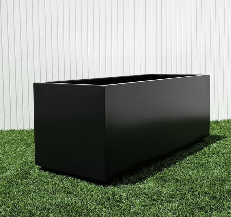 Rectangular GRP Pot 100x40x40cm Modern Durable Outdoor Planter Box - Greensouq - 
