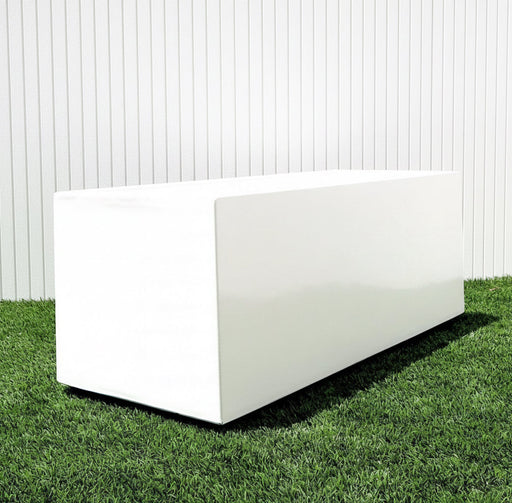 Rectangular GRP Pot 100x40x40cm Modern Durable Outdoor Planter Box - Greensouq - 