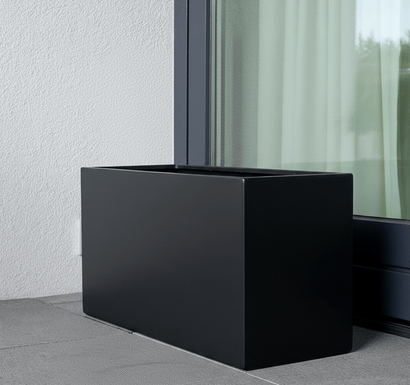 Rectangular GRP Pot 100x40x60cm Modern Durable Outdoor Planter - Greensouq - 