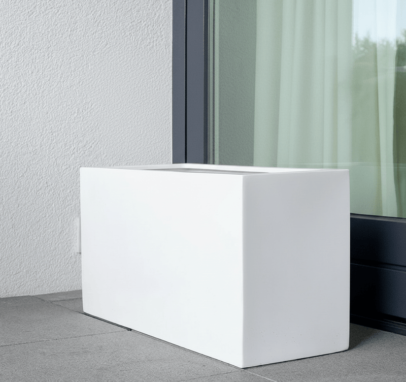 Rectangular GRP Pot 100x40x60cm Modern Durable Outdoor Planter - Greensouq - 