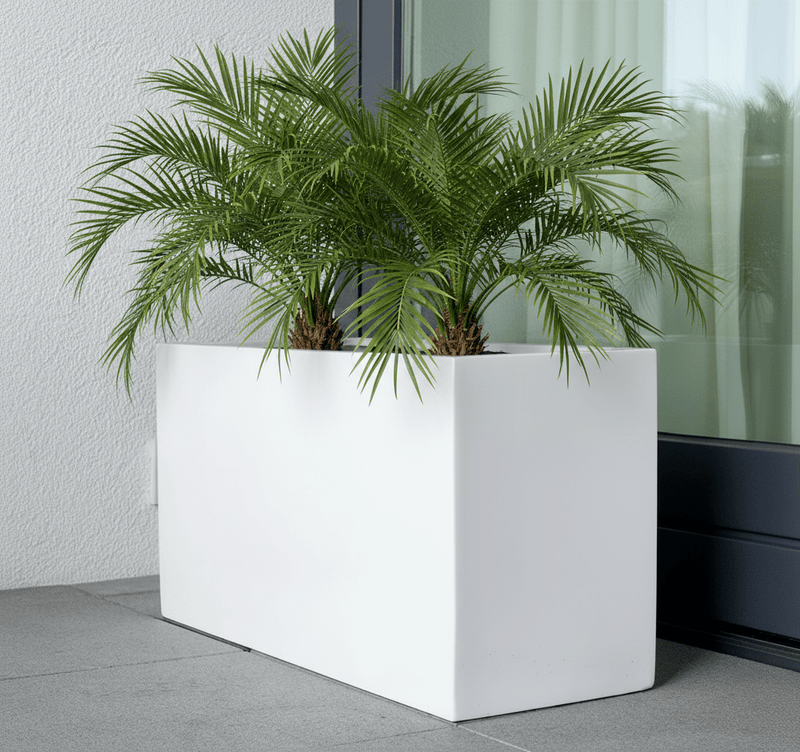 Rectangular GRP Pot 100x40x60cm Modern Durable Outdoor Planter - Greensouq - 