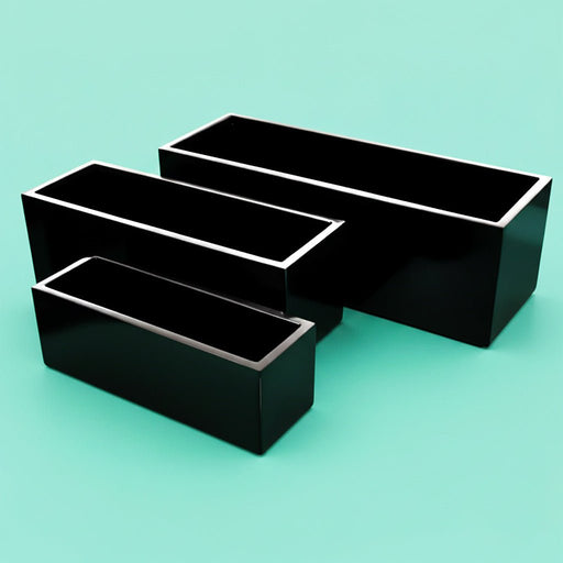 Rectangular GRP Pot 90x30x30cm Modern Durable Outdoor Planter Box - Greensouq - 