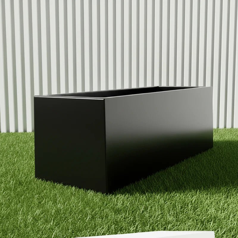 Rectangular GRP Pot 90x30x30cm Modern Durable Outdoor Planter Box - Greensouq - 