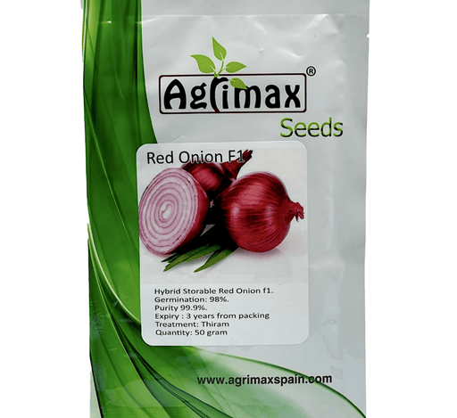 Red Onion Vegetable Seeds F1 50g by Agrimax Spain - Greensouq - 