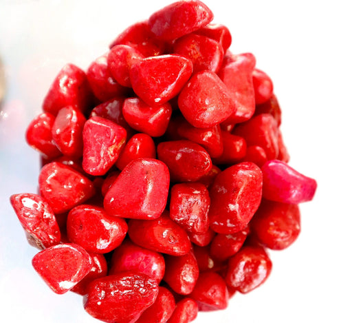 Red Decorative Painted Pebbles Greensouq