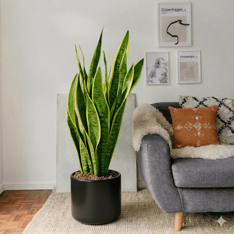 Sansevieria Trifasciata 'Laurentii' - Snake Plant | Dubai's Top-Selling Houseplant! - Greensouq -