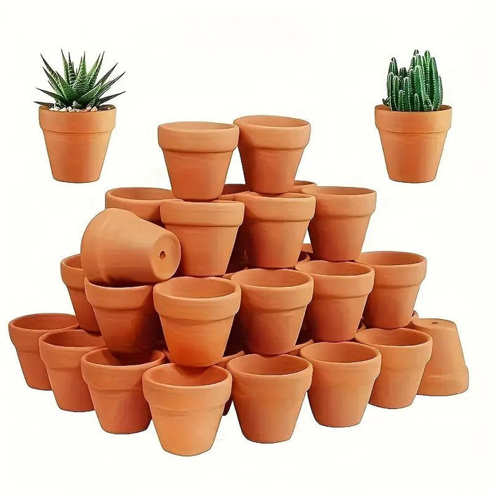 Small Mini Clay Pots With Drainage Holes - Greensouq - 