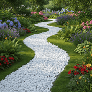 Snow White Pebbles 20KG | Natural Decorative Rocks for Garden plants succulents Vase Landscape Outdoor stones - Greensouq - 