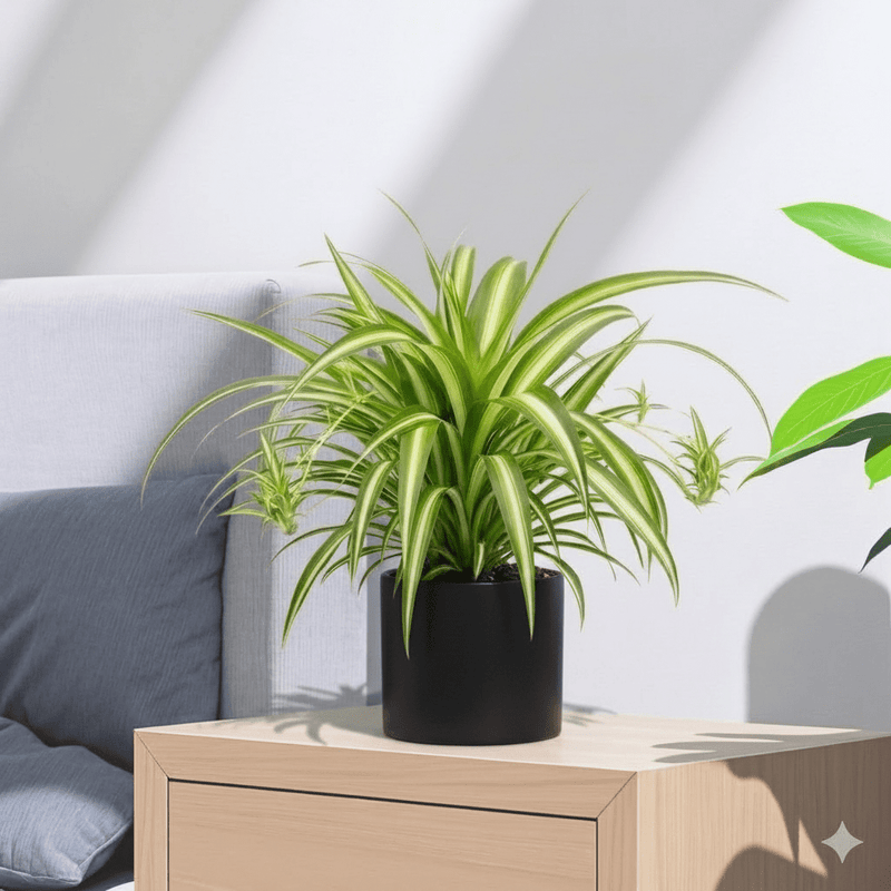 Spider Plant or Air Plant (Chlorophytum Comosum 'Variegatum') | Dubai's Popular Indoor Plant! Bedroom plant - Greensouq - 