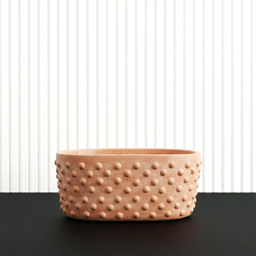 Textured Oval Pot - Modern Indoor Planter (Length 23.5cm, Height 11cm) (Copy) - Greensouq - 