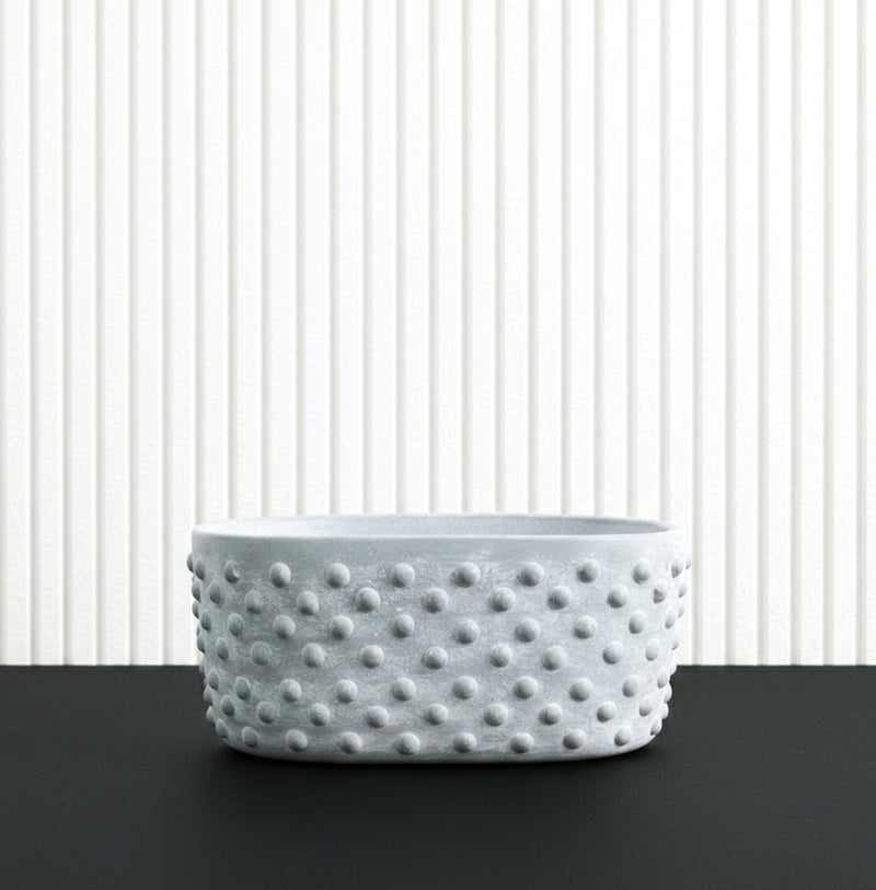 Textured Oval Pot - Modern Indoor Planter (Length 23.5cm, Height 11cm) (Copy) - Greensouq - 