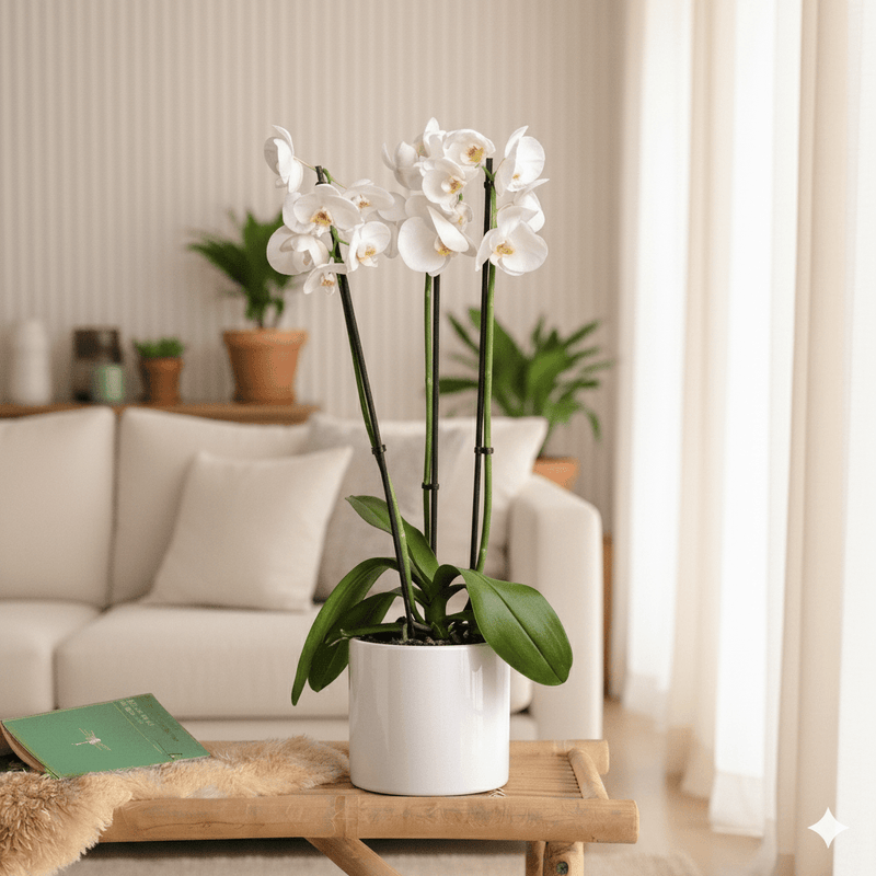 White Orchids (50-70cm) | Dubai's Decorative Blooms! - Greensouq -